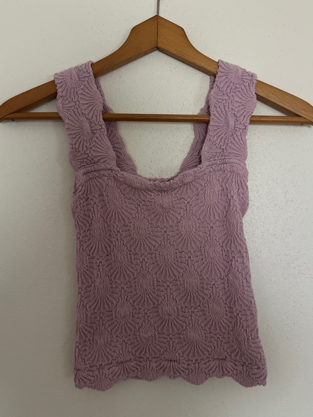 Free People Lilac Textured Knit Tank
